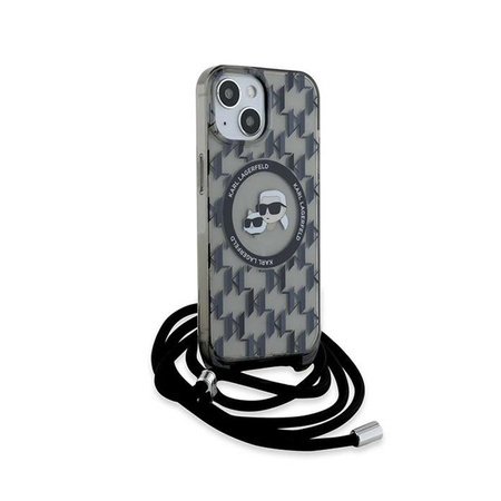 Karl Lagerfeld IML Crossbody Monogramm Karl & Choupette Head MagSafe - iPhone 15 / 14 / 13 Tasche (schwarz)