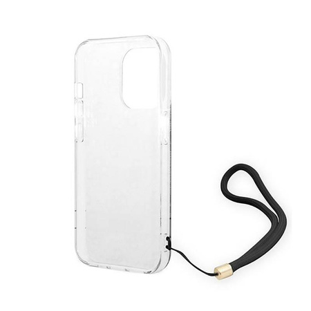 Guess 4G Print Cord - Hülle für iPhone 14 Pro Max (Schwarz)