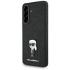 Karl Lagerfeld Fixed Glitter Iconic Logo Metal Pin - Tasche für Samsung Galaxy A36 5G (schwarz)
