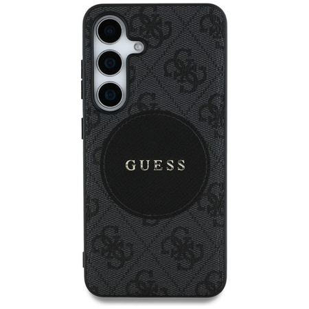 Guess 4G Round Patch Classic Logo MagSafe - Case for Samsung Galaxy S25 (black)