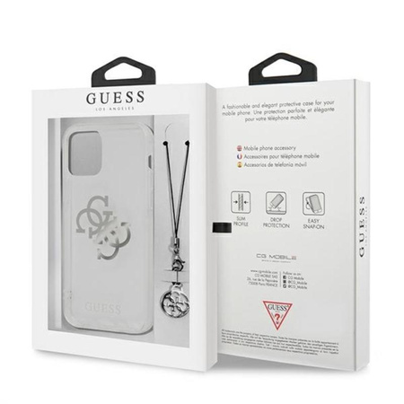 Guess 4G Big Logo Charm - iPhone 11 Case (silver charms)