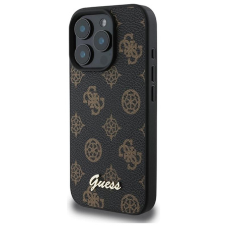 Guess Peony Script MagSafe - iPhone 16 Pro Max Tasche (schwarz)