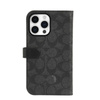 Coach Folio Signature C tok - 2 az 1-ben tok flip cover iPhone 15 Pro (Charcoal)