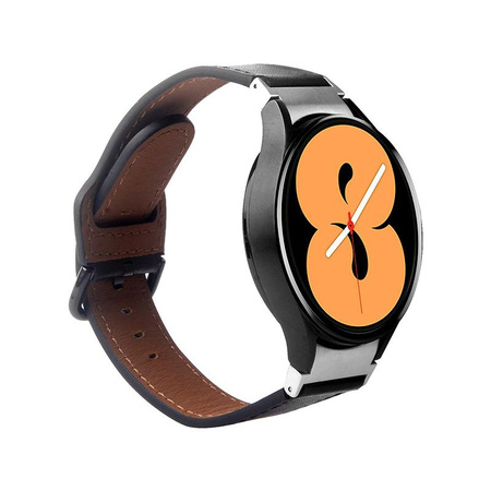 PURO Classic Leather Band - Bőrszíj Samsung Galaxy Watch 5 / Watch 5 Pro / Galaxy Watch 4 / Watch 4 Classic (fekete)