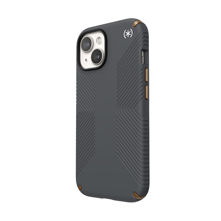 Speck Presidio2 Grip - Pouzdro pro iPhone 16e / iPhone 15 / iPhone 14 / iPhone 13 (uhlově šedá / chladně bronzová / bílá)