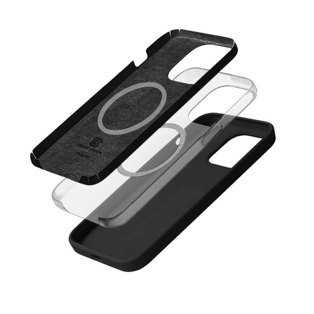 Magnetický kryt Crong Color Cover - iPhone 15 Pro Max MagSafe (černý)