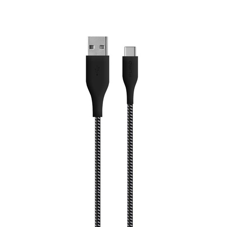 PURO Fabric Ultra Strong - Nagy teherbírású USB-A / USB-C fonott kábel 1.2m (fekete)