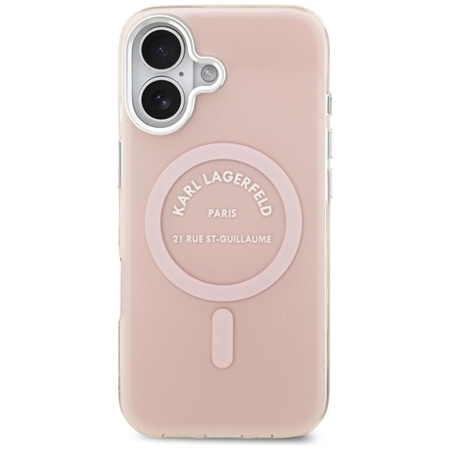 ETUI DO IPHONE 17 do MAGSAFE KARL LAGERFELD ORYGINALNE RÓŻOWE MODNE CASE
