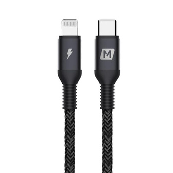 Momax Elite link - Kabel z USB-C (Power Delivery Fast Charging 3A) na Lightning MFi 1,2 m (černý)