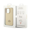 Guess 4G Strass Metall Logo - iPhone 15 Pro Tasche (Gold)