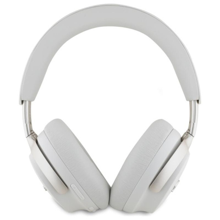 Guess Metal Script Logo - Écouteurs intra-auriculaires sans fil Bluetooth ANC + ENC (beige)