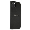Guess Saffiano Metal Logo Stripes - Coque iPhone 13 (noir)