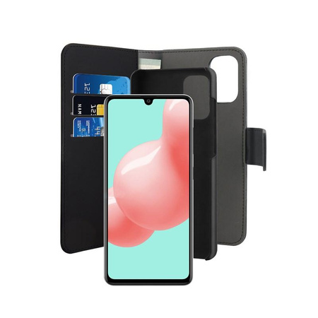 PURO Peněženkové odnímatelné pouzdro 2 v 1 pro Samsung Galaxy A41 (černé)