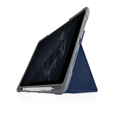 STM Dux Plus Duo - Étui blindé pour iPad 10.2" (2021-2019) MIL-STD-810G avec chargement de l'Apple Pencil (Bleu nuit)