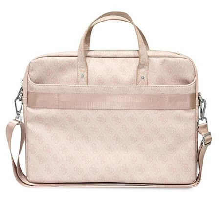 Guess Saffiano 4G Triangle Logo Computer Tasche - 16" Notebook Tasche (rosa)