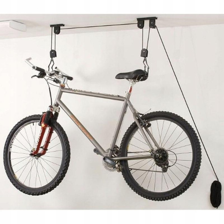 Ceiling-mounted Garage Bike Rack, Dunlop Bike Lift, Hook Mount