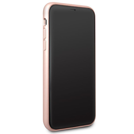 Guess Iridescent - Coque iPhone Xs / X (or rose)