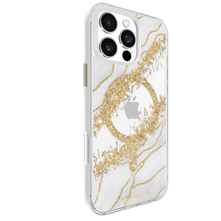 Case-Mate Karat Granite MagSafe – Etui do iPhone 16 Pro Max z 24K złotem