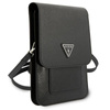Guess Wallet Saffiano Triangle Logo Phone Bag (Black)