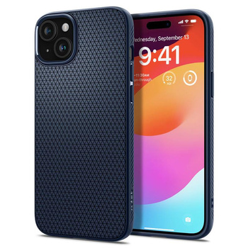 Spigen Liquid Air - pouzdro pro iPhone 15 (námořnická modrá)