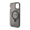 Guess Ring Stand Script Glitter MagSafe - Coque iPhone 15 Plus (noir)