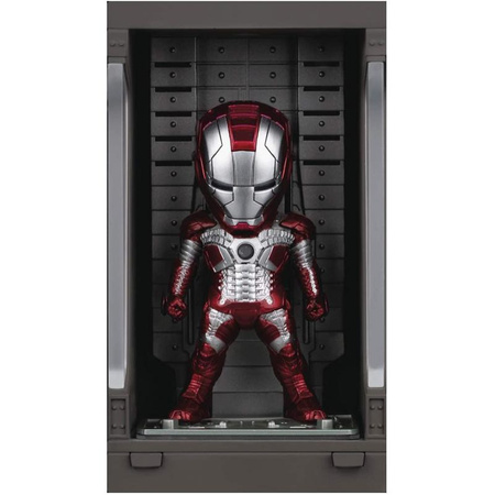 Avengres - Sběratelská figurka Iron Man Mark V s Hall of Armor (červená a stříbrná)