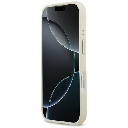 Guess Grained Strass Logo MagSafe - Hülle iPhone 17 (beige)