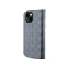 Karl Lagerfeld Booktype Saffiano Monogram - pouzdro na iPhone 14 (stříbrné)