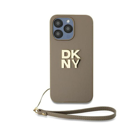 DKNY Wrist Strap Stock Logo - iPhone 15 Pro Max Case (beige)