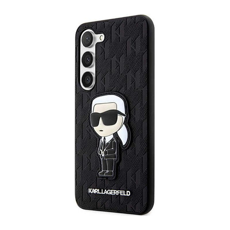 Karl Lagerfeld NFT Saffiano Monogram Ikonik - pouzdro pro Samsung Galaxy S23+ (černé)