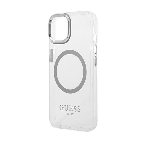 Guess Metal Outline MagSafe - pouzdro nebo iPhone 14 (čiré)