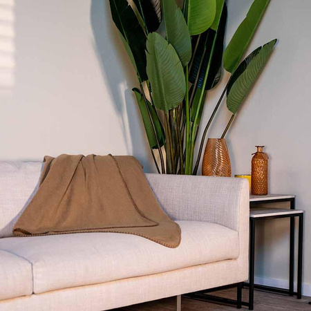 Koc polarowy 170x130 cm (brązowy)