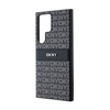 DKNY Leather Mono Stripe & Metal Logo - Samsung Galaxy S24 Ultra Tasche (schwarz)