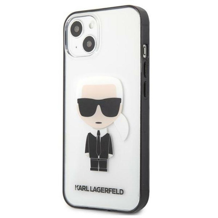 Karl Lagerfeld Ikonik Karl - Etui iPhone 13 (przezroczysty / czarna ramka)