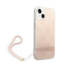 Guess 4G Print Cord - Case with lanyard iPhone 14 Plus (pink)