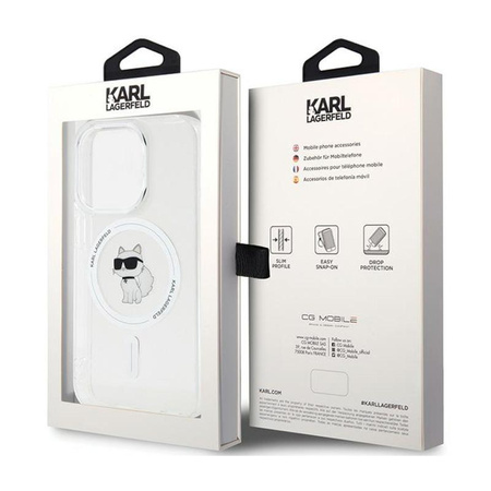 Karl Lagerfeld IML Choupette MagSafe - iPhone 14 Pro tok (átlátszó)