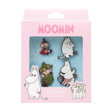 Moomins - Set of 4 Pins for Clothes or Backpack