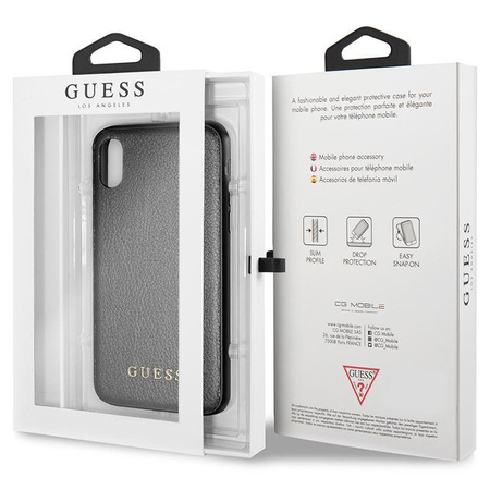 Guess Iridescent - tok iPhone Xs / X (fekete)