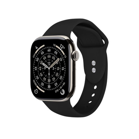 Crong Liquid - Armband für Apple Watch 44/45/46/49 mm (schwarz)
