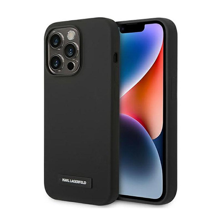 Karl Lagerfeld Silikonplakette Magsafe - iPhone 14 Pro Max Hülle (schwarz)