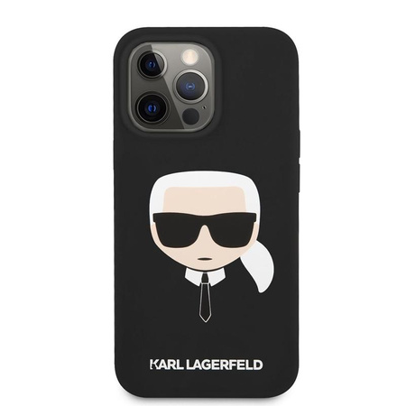 Karl Lagerfeld Silicone Iconic Karl`s Head - Coque iPhone 13 Pro Max (noir)