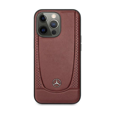 Mercedes Leather Urban Line - iPhone 14 Pro Case (red)
