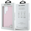 Karl Lagerfeld Saffiano Logo métal allongé MagSafe - étui pour Samsung Galaxy S25 Ultra (rose)