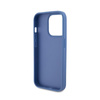 Guess Leather 4G Triangle Strass - Coque iPhone 15 Pro (bleu)
