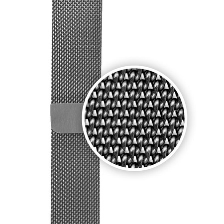 Crong Milano Steel - Rozsdamentes acél szíj Apple Watch 44/45/46/49 mm-es órához (ezüst)