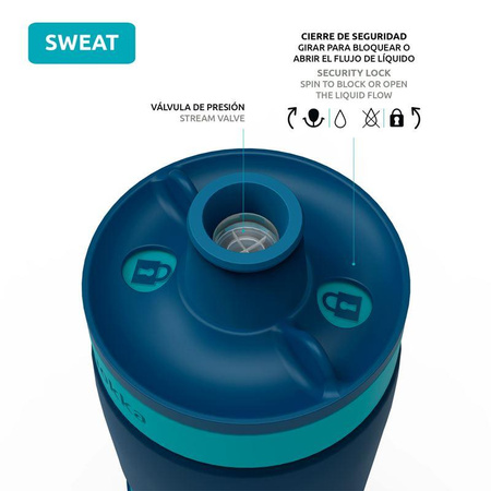 Quokka Sweat - Sportos bidon palack 680 ml (Azurit)