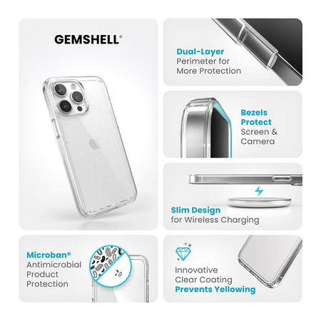 Speck Gemshell - iPhone 15 Pro Max Case (Clear)