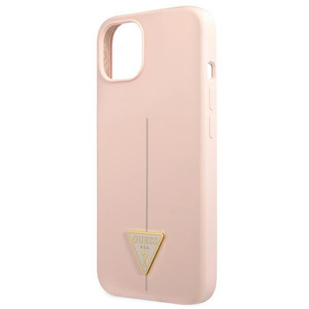 Guess Silicone Triangle Logo – Hülle für iPhone 13 mini (Pink)