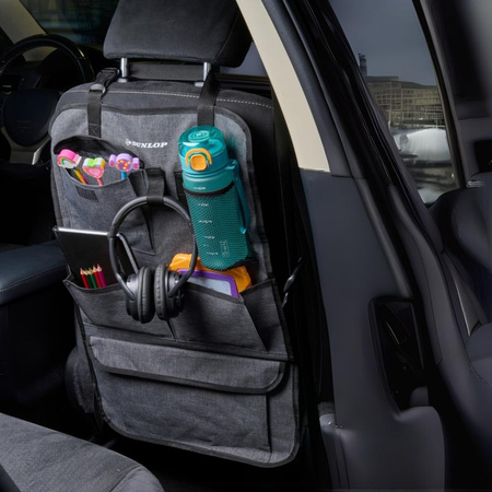 Dunlop - Car Back Seat Organizer 65x41 cm (Grey)
