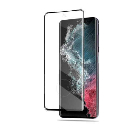 Mocolo 3D 9H Full Glue - Celoplošné ochranné sklo pro Samsung S22 Ultra (černé)